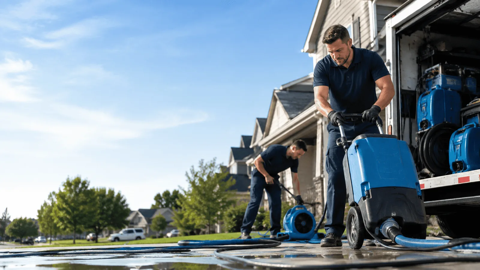 Dehumidification being performed in La Fayette, NY